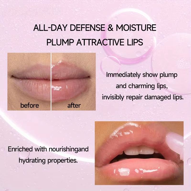 Shimmer Lip Oil  Moisturizing Lip Gloss With Collagen For Fuller Plump Lips 5
