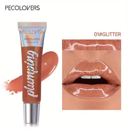 Shimmer Lip Oil  Moisturizing Lip Gloss With Collagen For Fuller Plump Lips 8