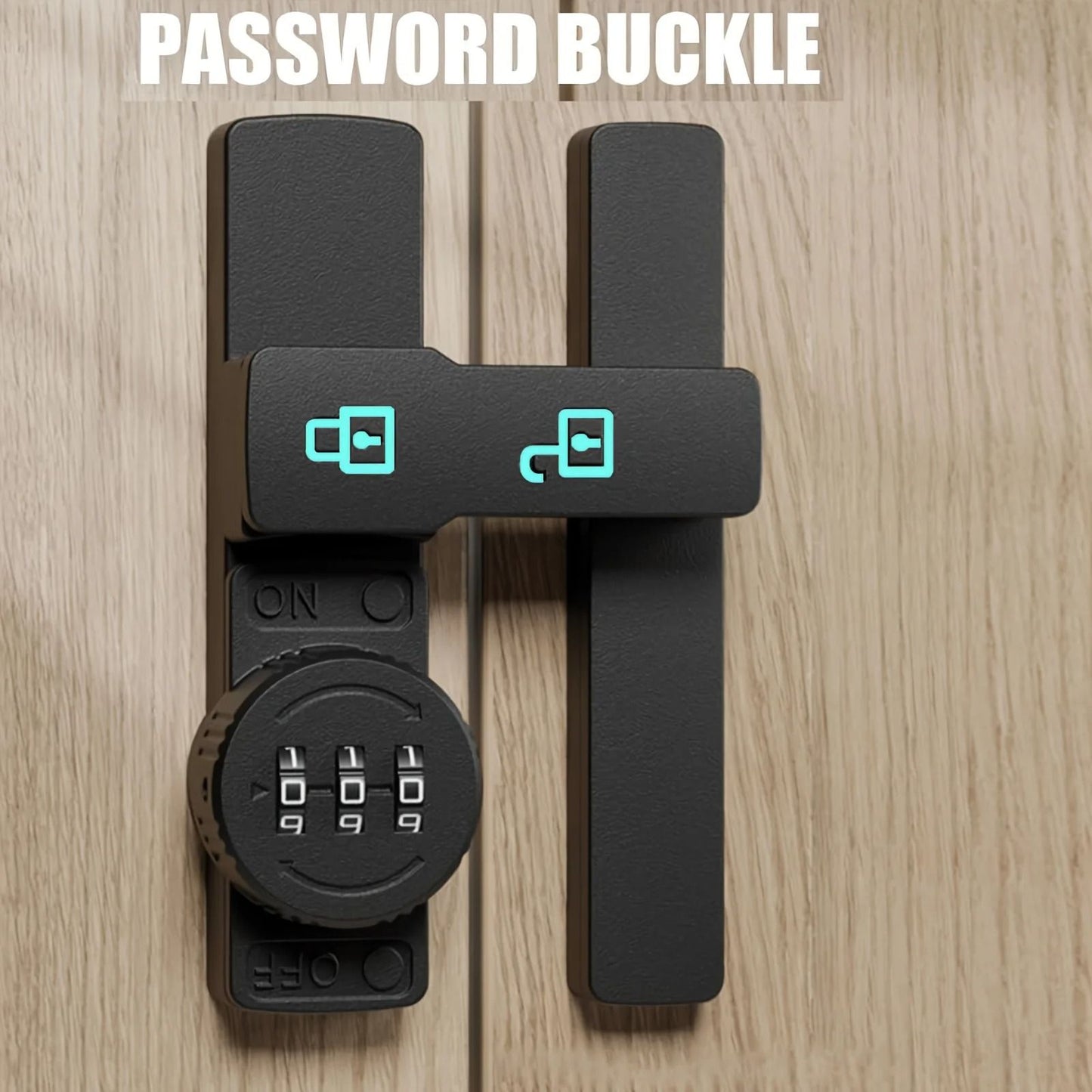 Sliding Barn Door Combination Lock with 3 Digit Code
