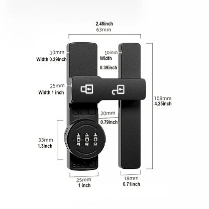 Sliding Barn Door Combination Lock With 3 Digit Code 2