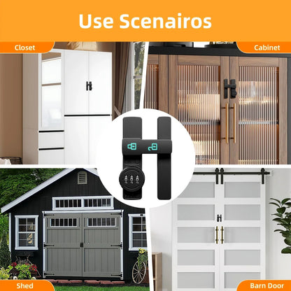 Sliding Barn Door Combination Lock With 3 Digit Code 5