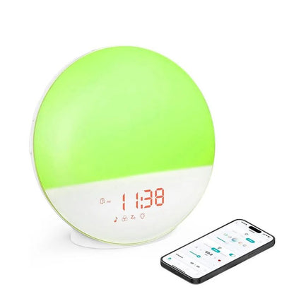 Smart Wake Up Light Bluetooth Alarm Clock With Natural Sounds 1