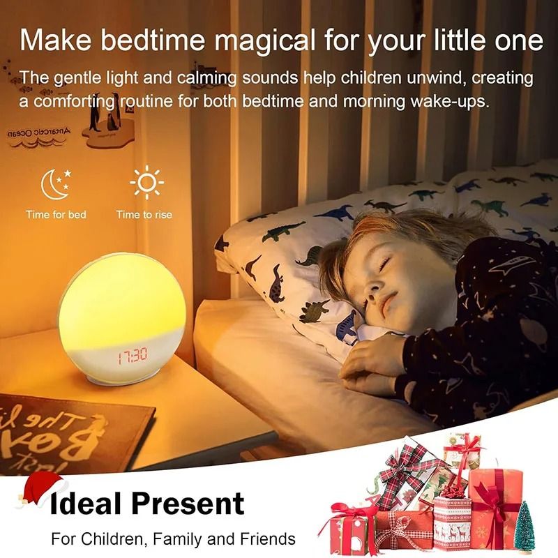 Smart Wake Up Light Bluetooth Alarm Clock With Natural Sounds 5