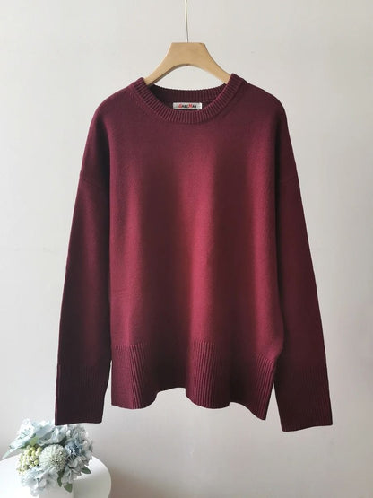 Cozy Oversized Womens Sweater Knitted Winter Pullover 1