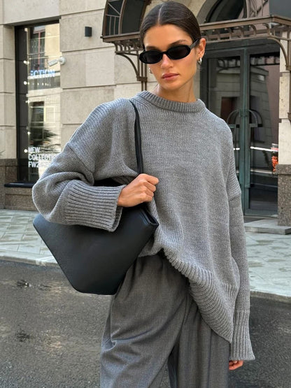 Cozy Oversized Womens Sweater Knitted Winter Pullover 7