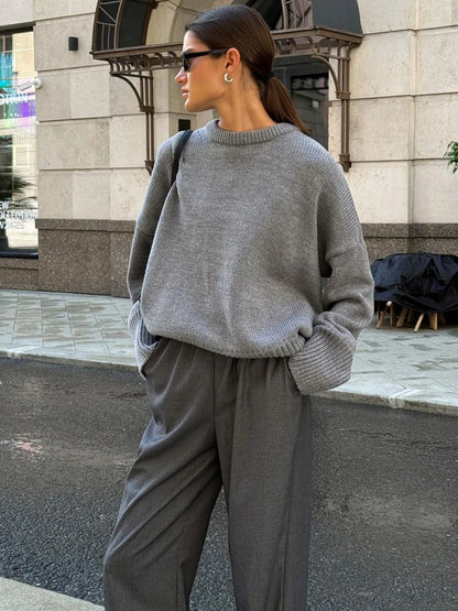 Cozy Oversized Womens Sweater Knitted Winter Pullover 8