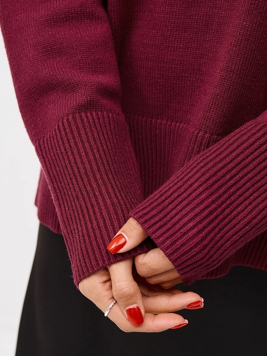 Cozy Oversized Womens Sweater Knitted Winter Pullover 3