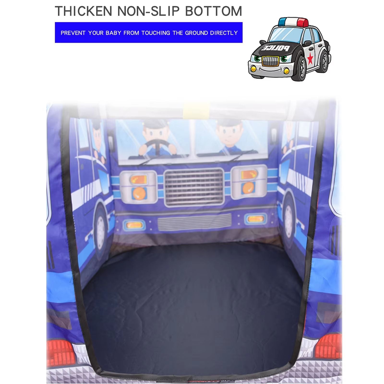 Kids Indoor Car Tent Playhouse  Foldable Princess And Police Car Play Tent For Boys And Girls 2