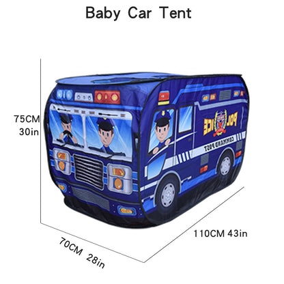 Kids Indoor Car Tent Playhouse  Foldable Princess And Police Car Play Tent For Boys And Girls 6