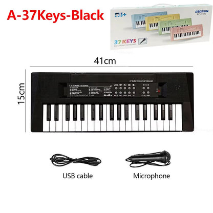 37 Keys Kids Electronic Piano Keyboard With Microphone  Educational Musical Toy For Boys And Girls 12