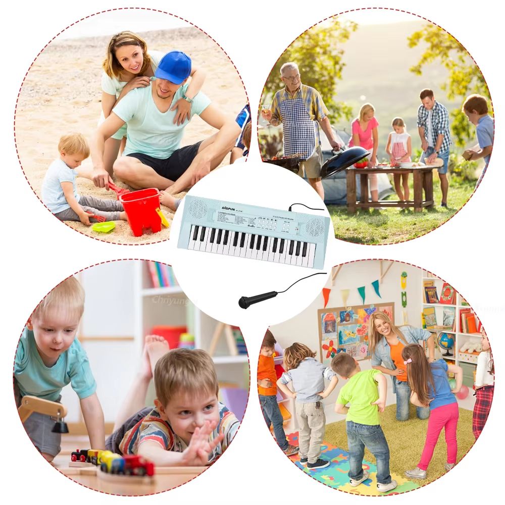37 Keys Kids Electronic Piano Keyboard With Microphone  Educational Musical Toy For Boys And Girls 4