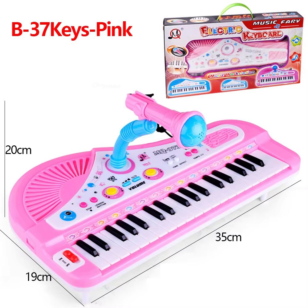37 Keys Kids Electronic Piano Keyboard With Microphone  Educational Musical Toy For Boys And Girls 6