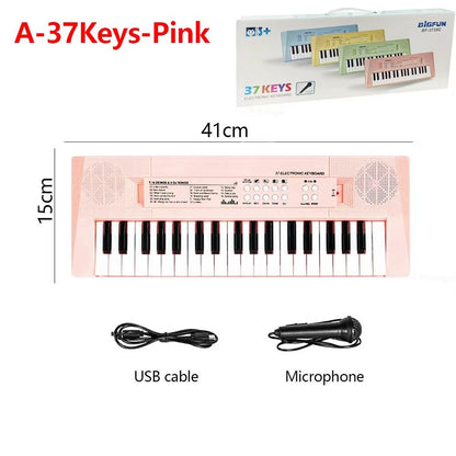 37 Keys Kids Electronic Piano Keyboard With Microphone  Educational Musical Toy For Boys And Girls 7