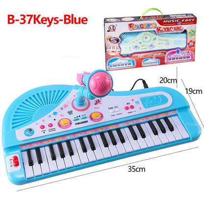 37 Keys Kids Electronic Piano Keyboard With Microphone  Educational Musical Toy For Boys And Girls 8