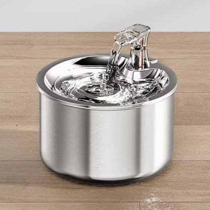 2L Stainless Steel Pet Water Fountain  Automatic Cat And Dog Dispenser With Optional Sensor And Hea 5