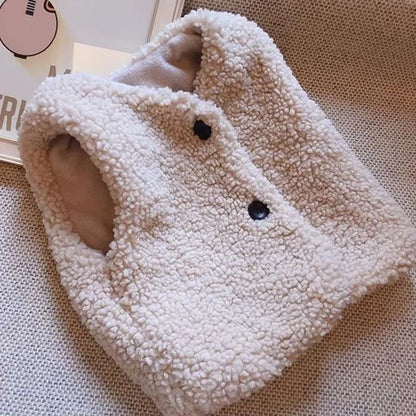 Baby Lamb Wool Velvet Vest  Plush Warm Waistcoat For Boys And Girls 6