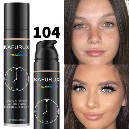 8Color Liquid Foundation  Waterproof Korean Makeup Base With Full Coverage Concealer 9