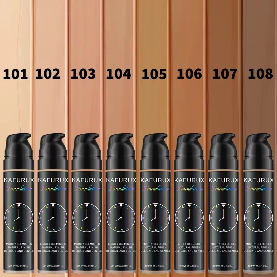 8Color Liquid Foundation  Waterproof Korean Makeup Base With Full Coverage Concealer 1