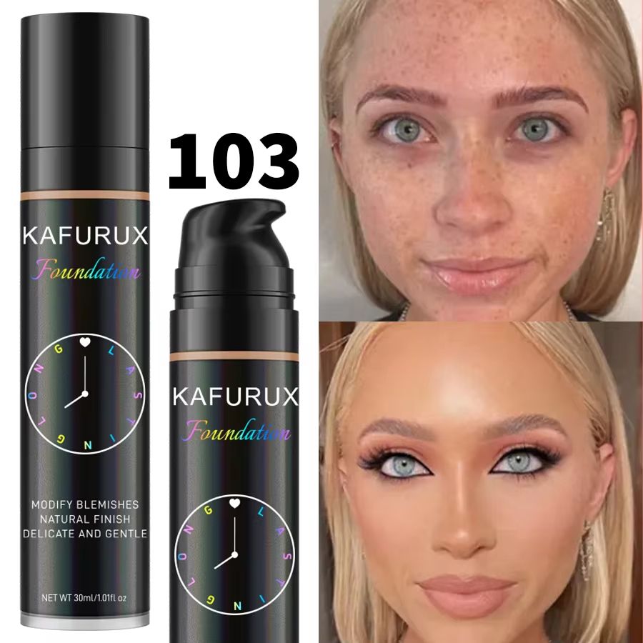 8Color Liquid Foundation  Waterproof Korean Makeup Base With Full Coverage Concealer 8