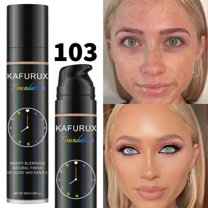 8Color Liquid Foundation  Waterproof Korean Makeup Base With Full Coverage Concealer 8