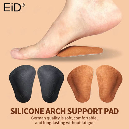 Orthotic Leather Arch Support Insoles – Flat Foot Corrector & Cushion Inserts for Men and Women