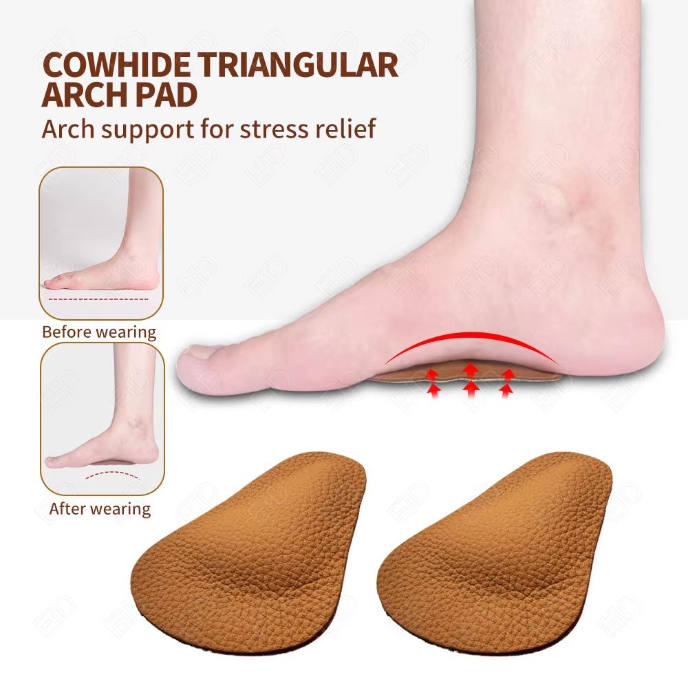 Orthotic Leather Arch Support Insoles  Flat Foot Corrector  Cushion Inserts For Men And Women 3