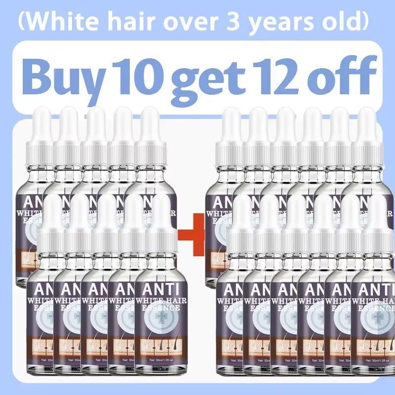 Natural Gray Hair Restoring Serum  White Hair Treatment To Revive Original Color In 7 Days 9