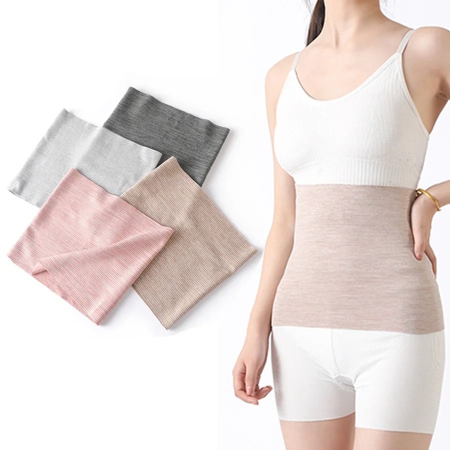 Womens Solid Color Knitted Stomach and Abdominal Belt