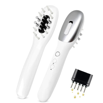 3 in 1 EMS Hair Growth Massage Comb with Red and Blue Light Therapy and Oil Dispenser