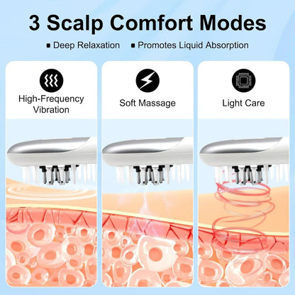 3 In 1 EMS Hair Growth Massage Comb With Red And Blue Light Therapy And Oil Dispenser 2