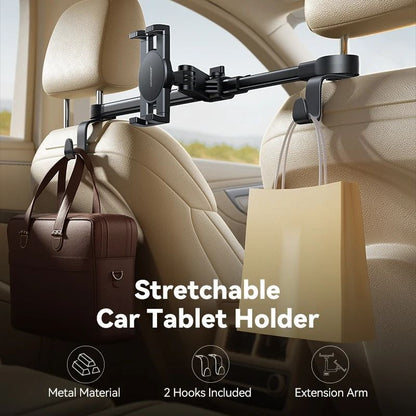 Joyroom Car Headrest Tablet Holder With Extension Arm For 47 To 129 Inch Devices 1