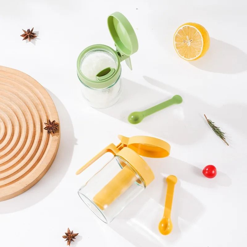Kitchen Seasoning Jar Set With Spoon Separation 2