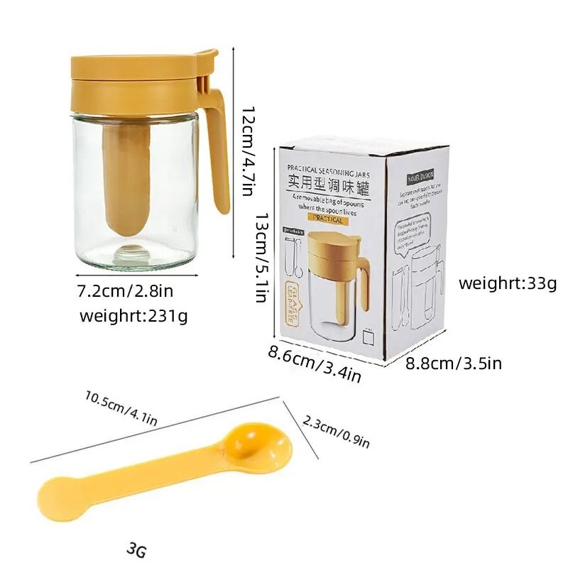Kitchen Seasoning Jar Set With Spoon Separation 7
