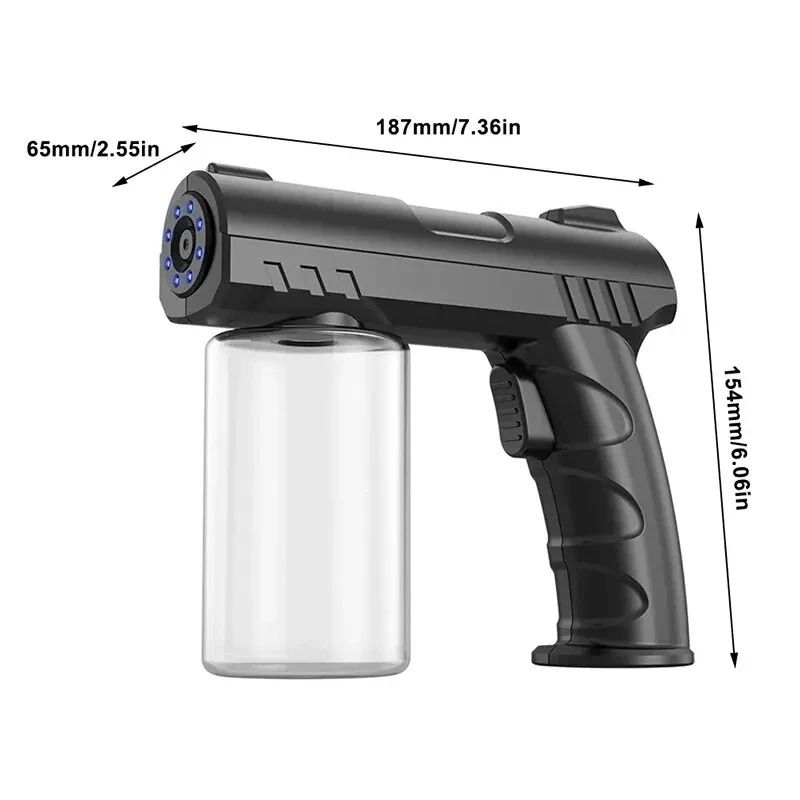 Nano Blue Light Steam Spray Disinfection Gun USB Portable Sanitizer Sprayer 2
