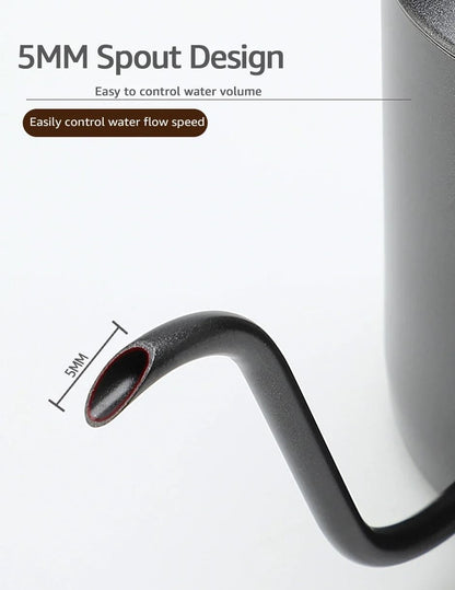 Stainless Steel Gooseneck Drip Kettle For Coffee And Tea 2