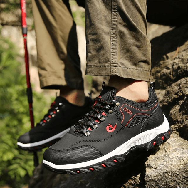Lightweight Leather Casual Sneakers for Men Comfortable Walking Shoes