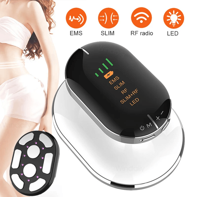 EMS RF Body Slimming Massager with LED Therapy for Fat Burning and Cellulite Reduction