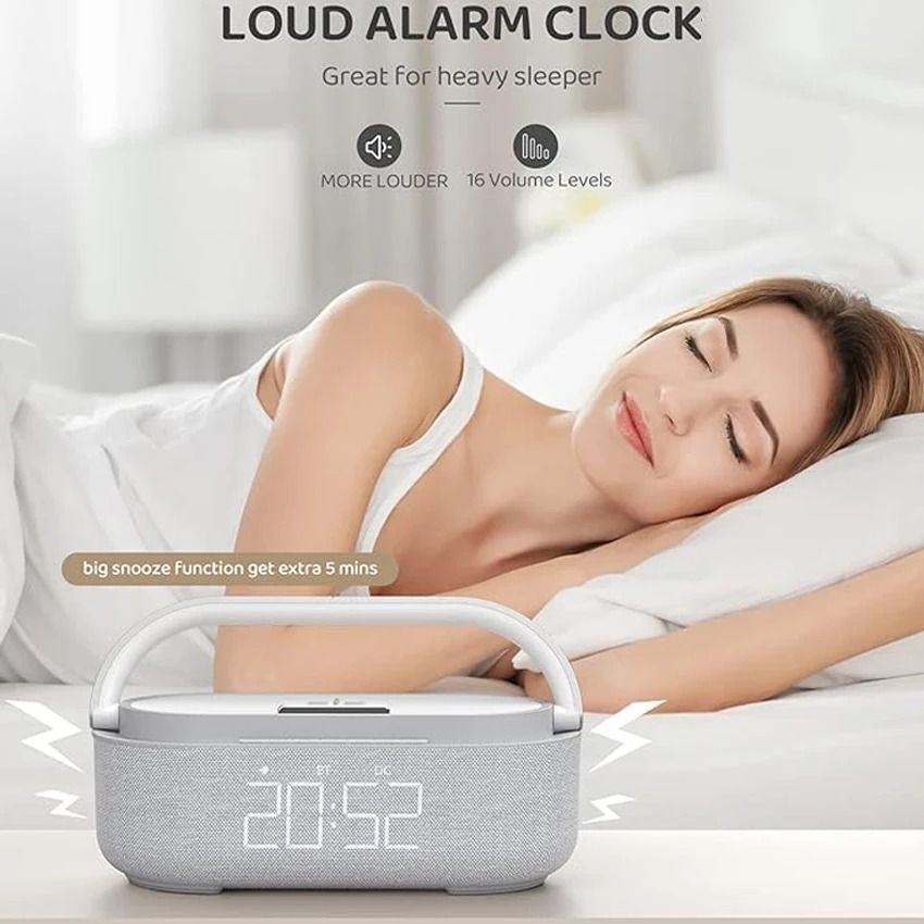 Portable Bluetooth Speaker With Wireless Charger FM Radio And Dimmable Light 1