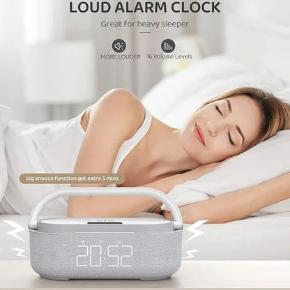 Portable Bluetooth Speaker With Wireless Charger FM Radio And Dimmable Light 1