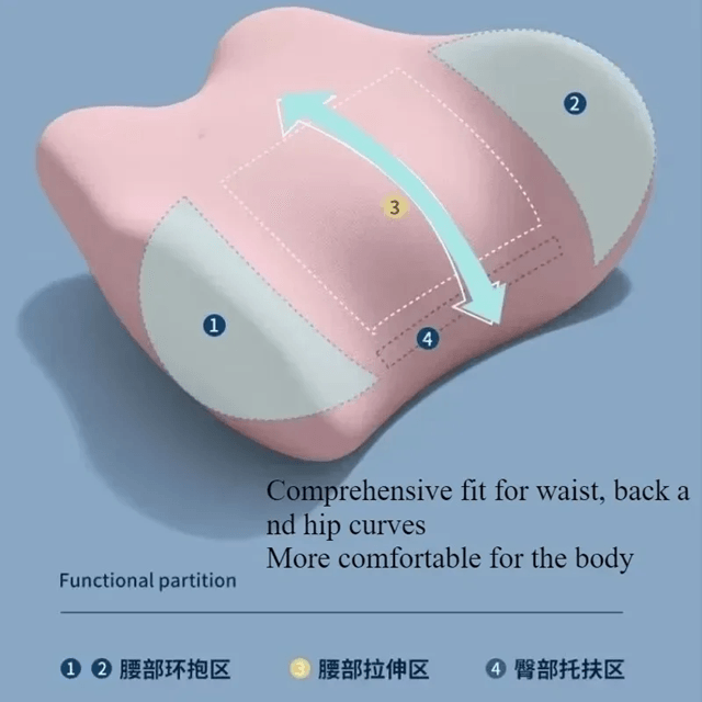 Ergonomic Lumbar Support Pillow For Sleeping And Back Pain Relief 1