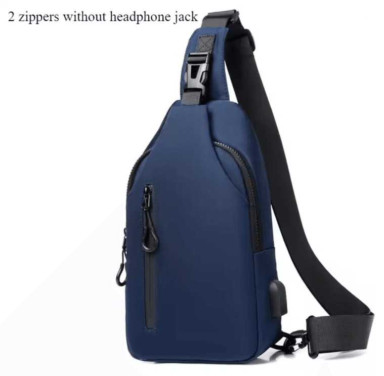 Men Chest Bag With USB Charging Casual Crossbody Shoulder Bag 2