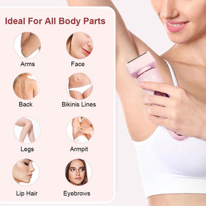 2 in 1 Electric Shaver and Trimmer for Women