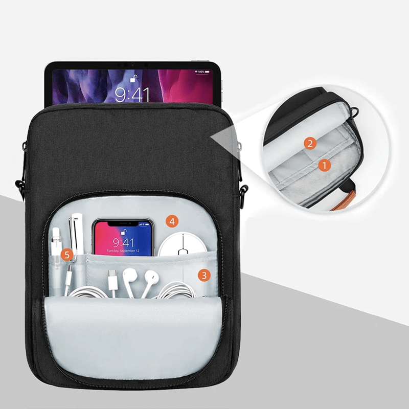 Tablet Shoulder Bag Sleeve with Laptop Pouch and Briefcase Design