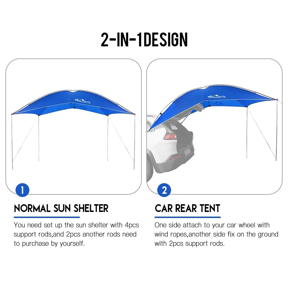 Waterproof Car Rear Tent Camping Shelter 4