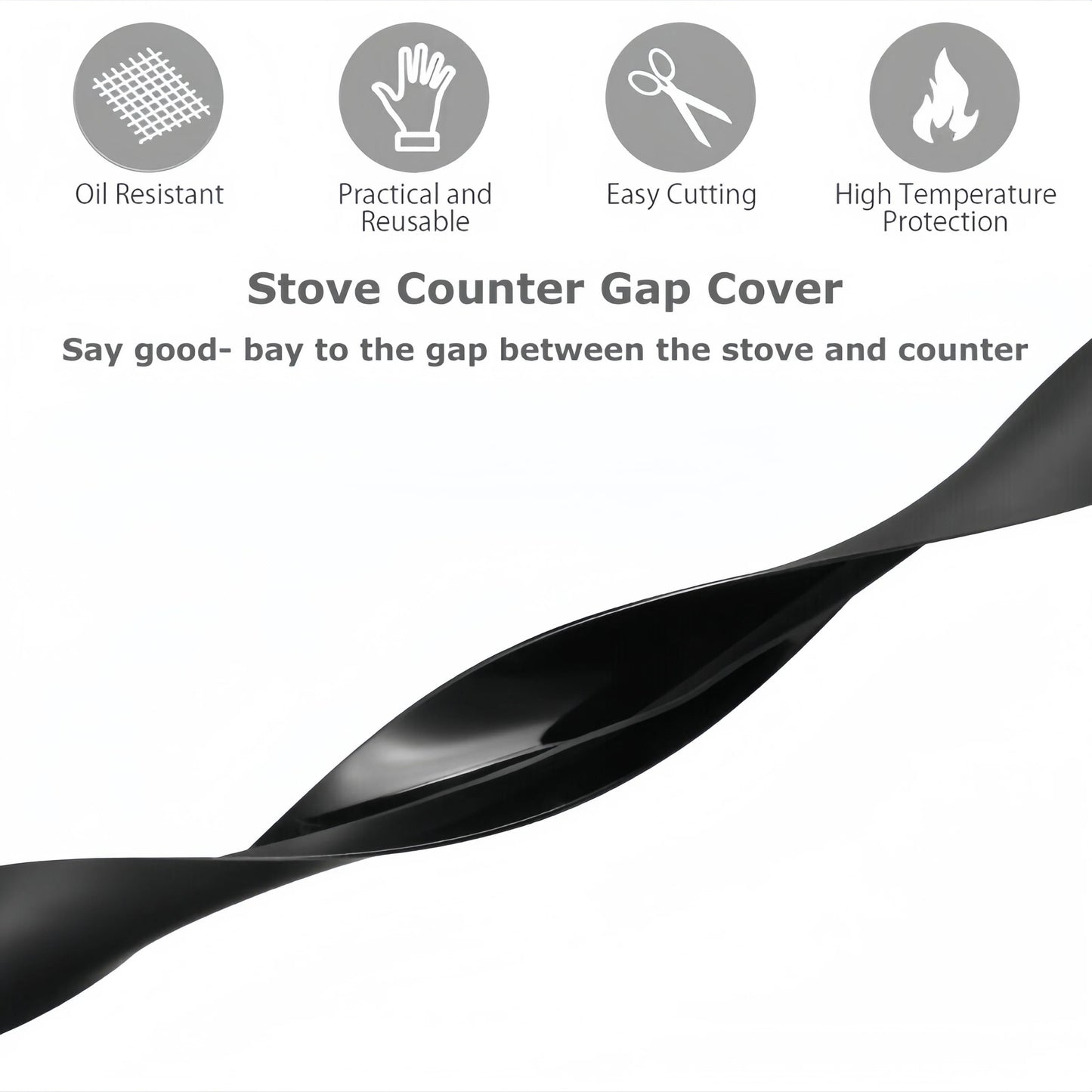 Silicone Gap Seal Strip For Kitchen Stove Counter 2
