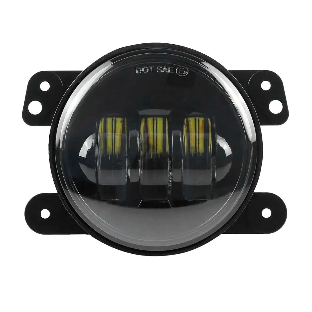 Amber LED Fog Lights 4inch For Jeep Wrangler JK TJ LJ Models 3