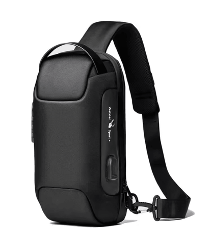Mens Crossbody Bag With USB Charging Waterproof Anti Theft Shoulder Pack 2