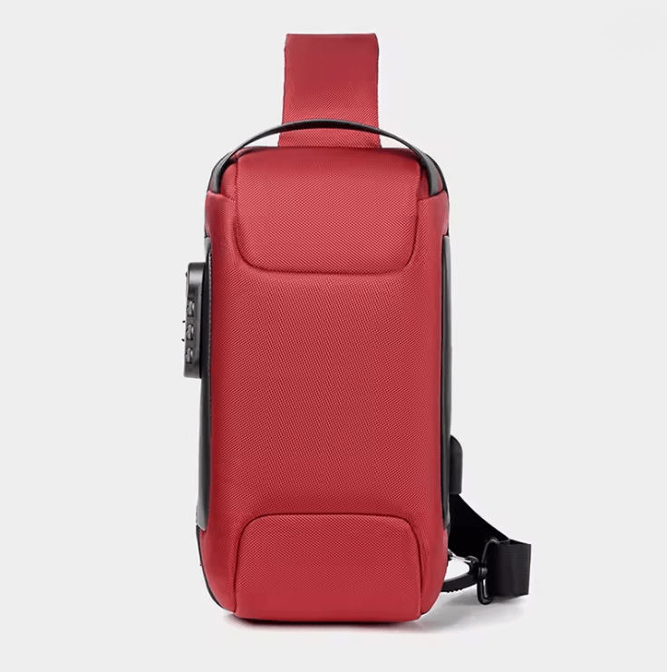 Mens Crossbody Bag With USB Charging Waterproof Anti Theft Shoulder Pack 6