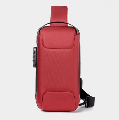 Mens Crossbody Bag With USB Charging Waterproof Anti Theft Shoulder Pack 6