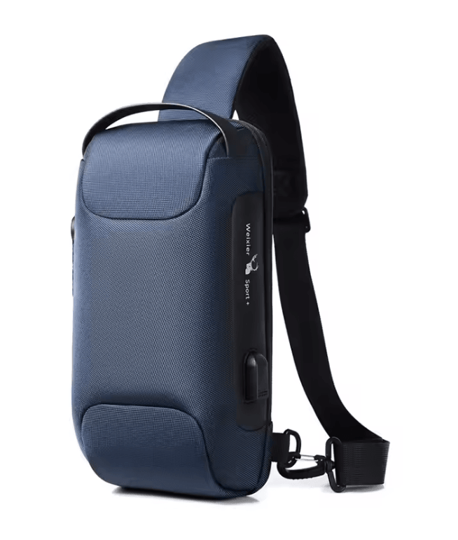 Mens Crossbody Bag With USB Charging Waterproof Anti Theft Shoulder Pack 8